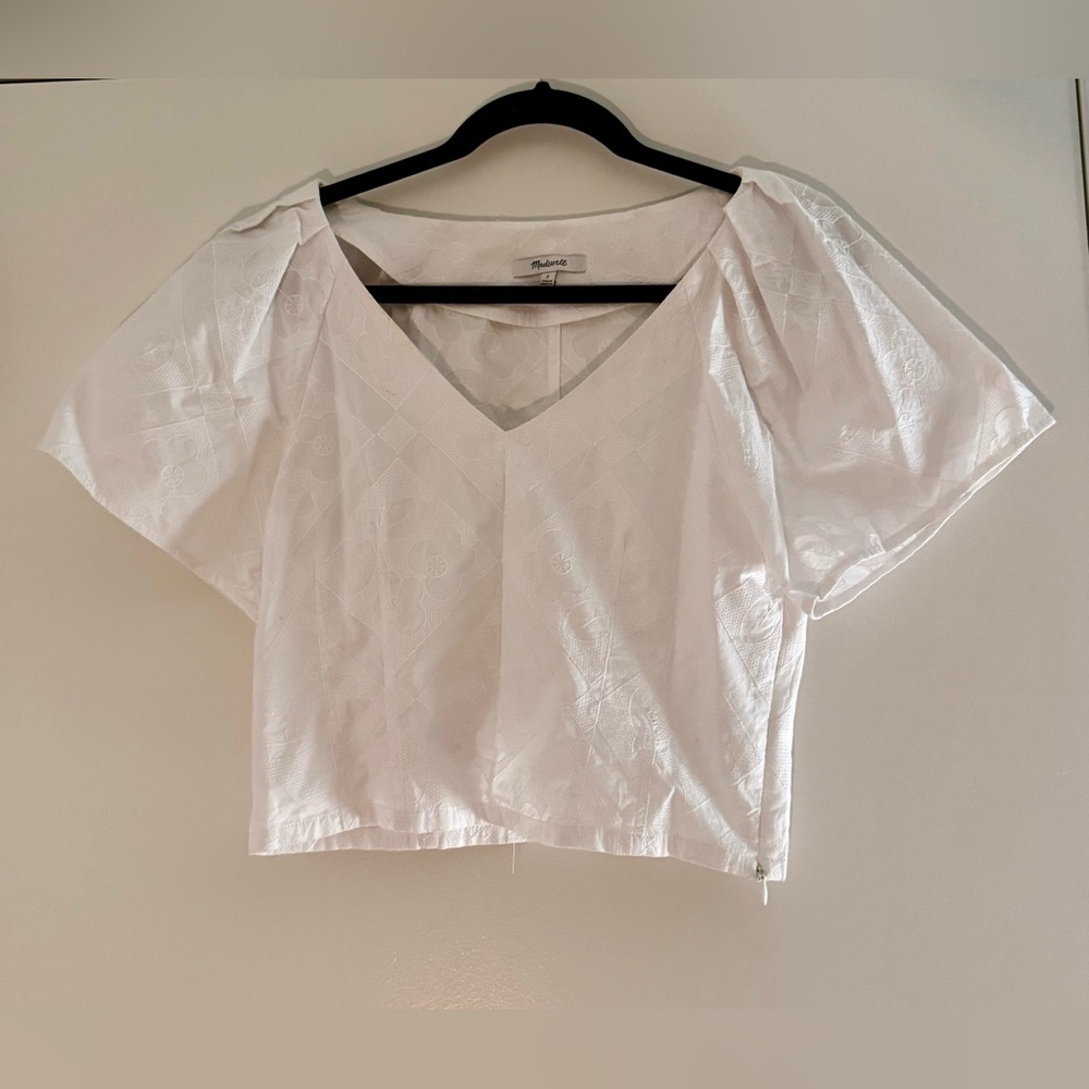 Madewell Darted V-Neck Top in Floral - Picture 4 of 5